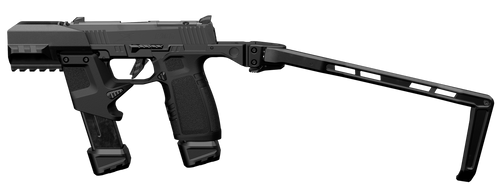 Tyrant CNC TDP365TWSBLK   Black Aluminum/Polymer Folding Fits Sig P365