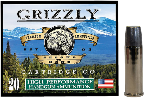 Grizzly Ammo GC44M19   44RemMag 320gr Wide Long Nose Gas Check 20 Per Box/10 Case