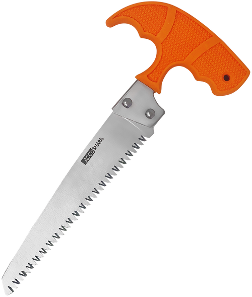 AccuSharp 730C Bone Saw  Fixed Saw 6" Stainless Steel Blade/ Blaze Orange T-Shaped Handle