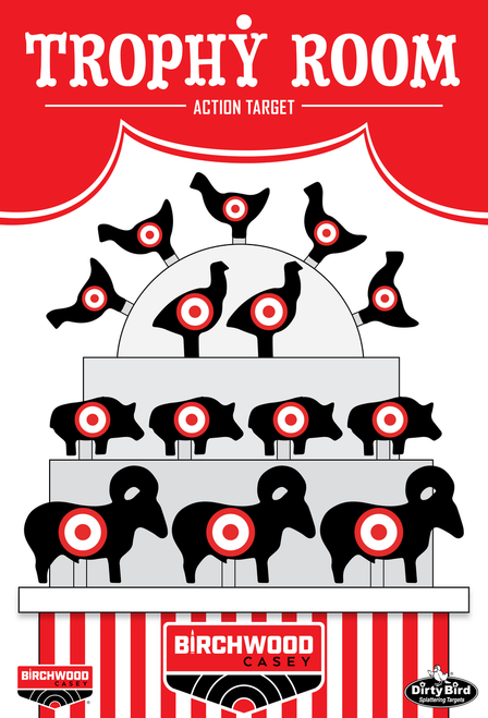 Birchwood Casey BC-35775 Dirty Bird Target Trophy Room 12" x 18" 6 Pack