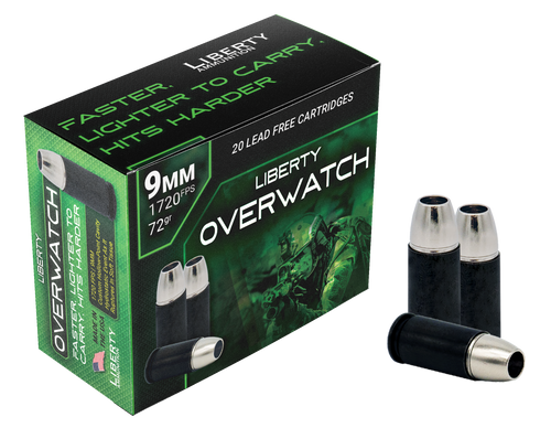 Liberty Overwatch 9mm Luger - 72gr HP 20rd 10bx/cs