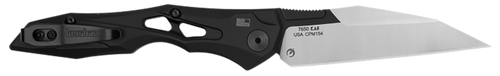 Kershaw 7650 Launch 13 Automatic 3.50" Folding Wharncliffe Plain Black Cerakote w/Satin Grind CPM 154 SS Blade, Black Anodized Aluminum Handle