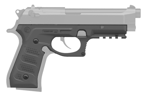 Recover Tactical BC2-04 Grip & Rail System  Gray Polymer Picatinny  for Most Beretta 92 & M9 Models