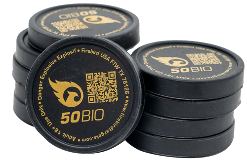 Firebird USA 50BIO 50BIO  Moving Trajectory/Static White Smoke Universal Firearm 50mm 10 Pk.
