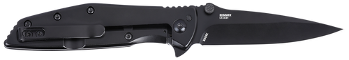 CRKT 7600K SLAG  EDC 2.95" Folding Plain Black Oxide D2 Steel Blade, Black Stainless Steel Handle
