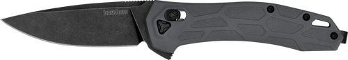 Kershaw 2042 Covalent  Mid-Size 3.20" Folding Drop Point Plain Black Oxide Blackwash D2 Steel Blade, Gray Textured Pockets Glass Filled Nylon Handle, Includes Pocket Clip