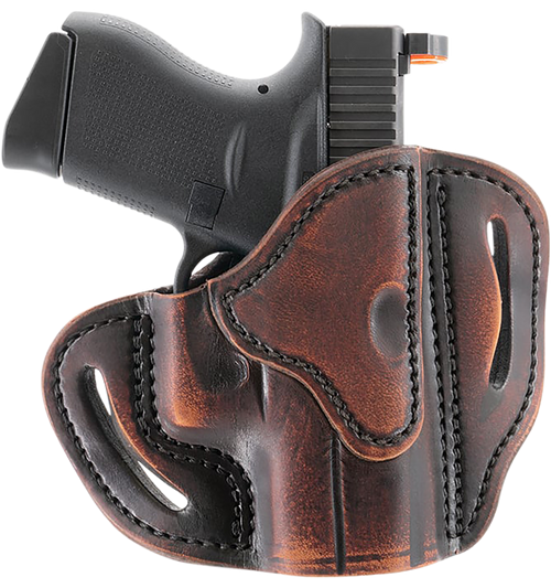 1791 Gunleather ORBHCVTGR BHC Optic Ready OWB Compact Vintage Leather Belt Slide Compatible w/Glock 43/Sig P365 Right Hand