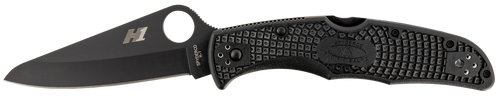 Spyderco C91PBBK2 Pacific Salt 2 3.78" Folding Drop Point Plain Black H2 Steel Blade/ Black Textured FRN Handle