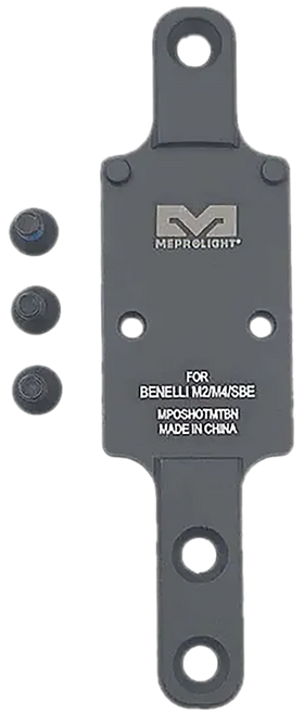 Meprolight USA 901141040 Optics Plate Shotgun Matte Black Aluminum, Benelli M2/M4/SBE RMR Footprint