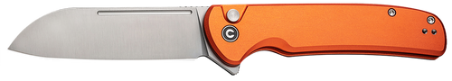 Civivi Knife Chevalier Ii 3.4" - Orange Aluminum/satin Bttn Lk