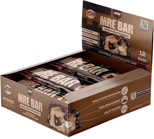 Redcon1 RC1MREBOCC12 MRE Protein Bar Oatmeal Chocolate Chip 12 Pack