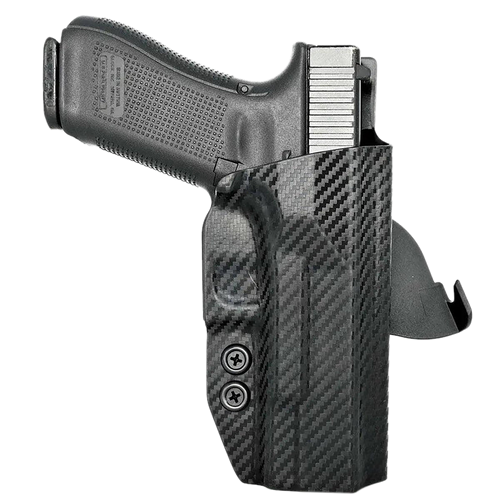 Rounded Gear GLK172231CFRHOWBPDL  Paddle Holster OWB Black Carbon Fiber Kydex Fits Glock 17 Right Hand