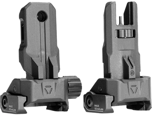 Strike Industries SPBUS Strike Polymer Backup Sights  Black Folding for AR-15