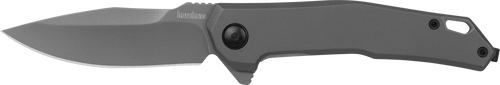 Kershaw 5570 Helitack  3.26" Flipper Drop Point Plain Gray PVD Coated 8Cr13MoV SS Blade, Gray PVD Stainless Steel Handle