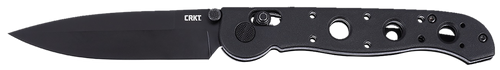 CRKT M16-03XK M16 03XK EDC 3.57" Folding Spear Point Plain Black EDP D2 Steel Blade, Black Grivory Handle