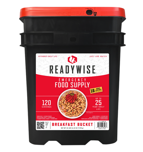 Wise Foods RW10121 Emergency Supplies Breakfast Bucket 120 Servings