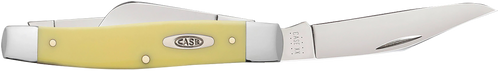 Case 00203 Stockman  Large Folding Clip Point/Spey Plain Tumble Polish Carbon Steel Blade/Smooth Yellow Synthetic Handle