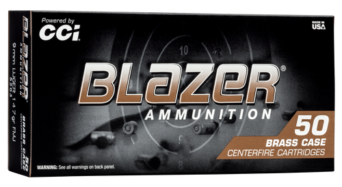 Cci Blazer Brass 9mm 147gr FMJ - Subsonic 50rd 20bx/cs
