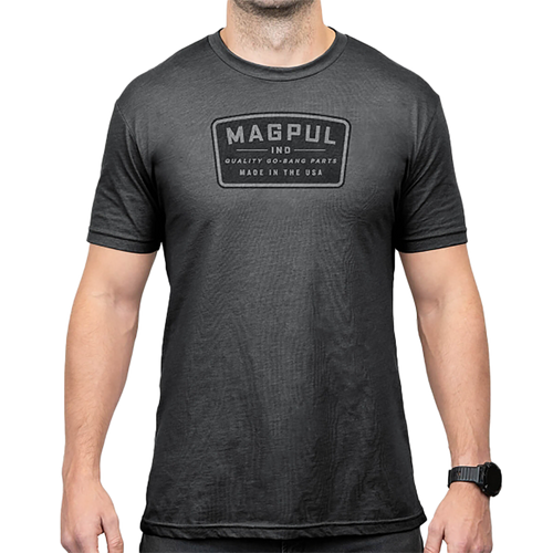 Magpul MAG1526-010-L Go Bang Parts  Charcoal Gray Cotton/Polyester Short Sleeve Large