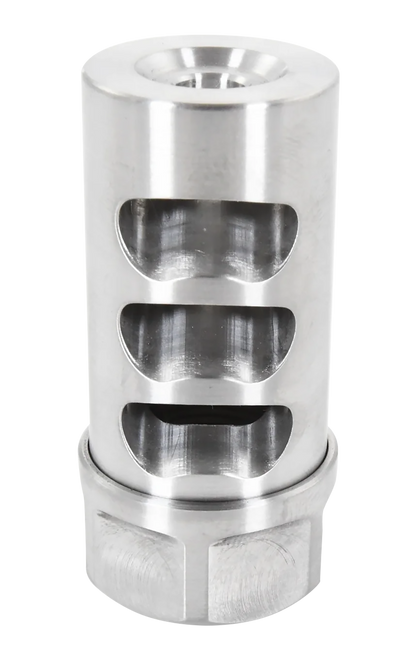 American Precision Arms G2L5830S Gen 2 Little Bastard Self Timing Brake Stainless Steel with 5/8"-24 tpi Threads, 2.22" OAL & 1" Diameter for 30 Cal Rifle