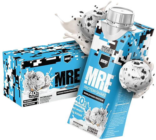 Redcon1 RC1MRERTDCC12 MRE Ready to Drink Cookies N Cream 14 oz, 12pk