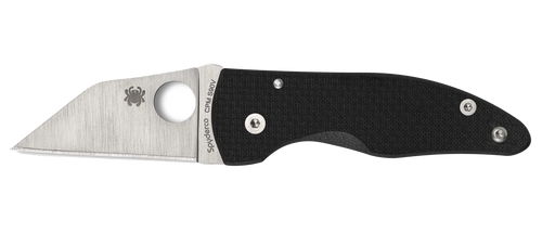 Spyderco C264CFP MicroJimbo  2.45" Folding Wharncliffe Plain Satin CPM S90V Blade, Black Textured Carbon Fiber Handle