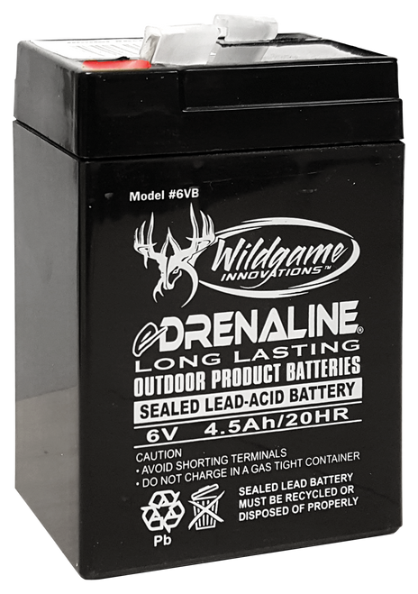 Wildgame Innovations WGIWGIBT0013 Edrenaline Rechargeable Battery Black 6.0 Volts 4.5 mAh