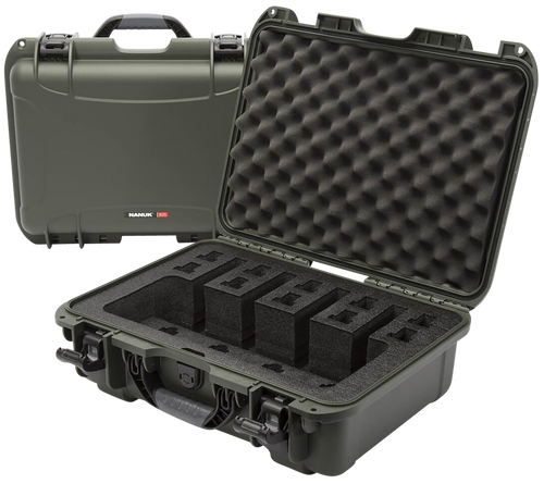 Nanuk 9254UP6 925 4 UP Pistol Case Waterproof Olive Resin w/ Closed-Cell Foam Padding 17" L x 11.80" W x 6.40" H Interior Dimensions