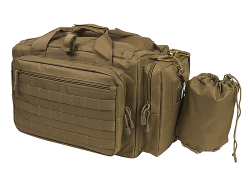 NcStar CVCRB2950T VISM Competition Range Bag with Padded Side Pockets, Lockable Zippers, Mag Pockets, Large D-Rings, Wide Padded Shoulder Strap & Tan Finish