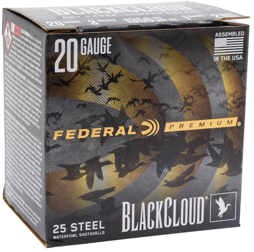 Federal PWUX20924 Premium Black Cloud 20Gauge 3" 1oz 25 Per Box/10 Case