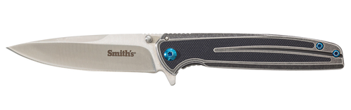 Smiths Products 51275 Imfima  3.26" Folding Drop Point Plain Bead Blasted 3Cr13MoV SS Blade/ Bead Blasted Stainless Steel Handle Includes Pocket Clip