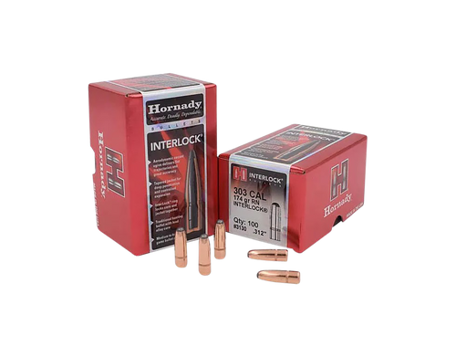 Hornady Bullets 303 Cal .312 - 174gr Rn 100ct 15bx/cs