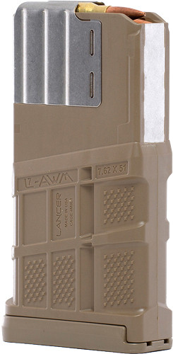 Lancer Magazine L7awm Sr-25 - 7.62x51 20rd Opaque FDE Gen2