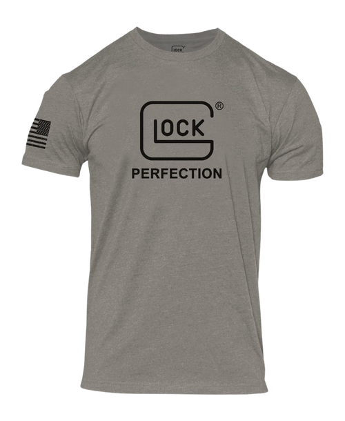 Glock Perfection Tee Short - Sleeve T Shirt XL Stone Grey