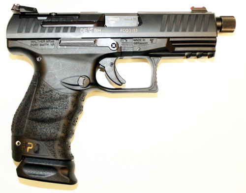 Walther PPQ Q4 TAC chambered in 9mm. Comes with a threaded barrel and includes two magazines; 3 (2) 17RD & (1) 15RD. Used
