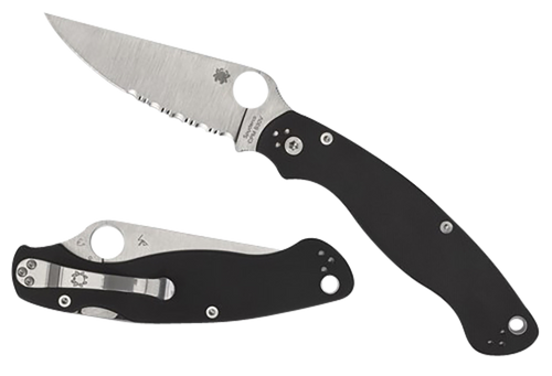 Spyderco C36GP2 Military 2  4" Folding Plain Stonewashed CPM S30V SS Blade/Black Textured G10 Handle Includes Pocket Clip