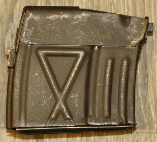 This is a Dragunov magazine for the 7.62 x 54R / PSL, 5 round capacity.