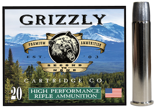 Grizzly Ammo GC45/70+P4   45-70Gov+P 405gr Bonded Flat Point 20 Per Box/10 Case