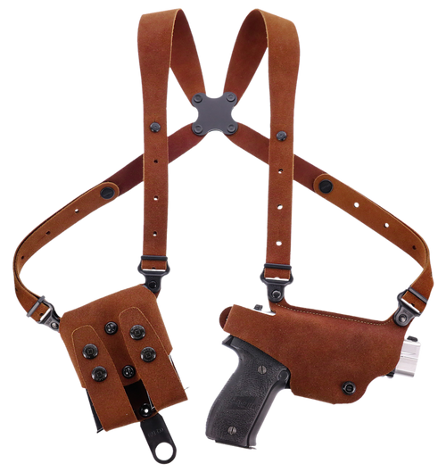 Galco CL2800R Classic Lite 2.0 Shoulder System Shoulder Size Fits Chest Up To 56" Natural Leather Fits Glock 43 Right Hand