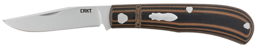 CRKT 7100 Venandi  3.14" Folding Clip Point Plain Bead Blasted 8Cr13MoV SS Blade/Black/Brown G10 Handle