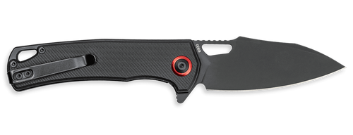 CobraTec Knives CTWOLVERINEGRN Wolverine  3.13" OTF Drop Point Plain Black TiCN D2 Steel Blade, 4.25" Black Textured G10 Handle