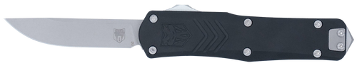 CobraTec Knives SBLKFSXGEN3DNS FS-X Gen III Small 2.75" OTF Drop Point Plain Stonewashed D2 Steel Blade, 3.88" Aluminum Handle