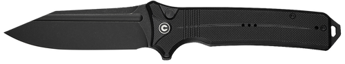 Civivi Knives C23080-1 Neurohaptic  EDC 3.74" Folding Clip Point Plain Black Stonewashed Nitro-V Steel Blade, Black Textured G10 Handle
