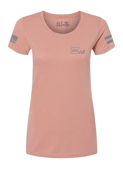 GLK AP96365 GLOCK GIRL FLAG TEE XL  PINK