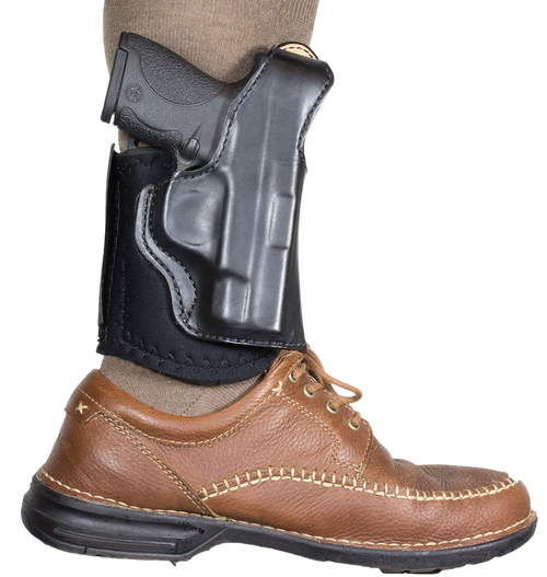 DeSantis Gunhide 014PC5ZZ0 Die Hard Rig  Ankle Black Leather Fits S&W Bodyguard 2.0 Right Hand