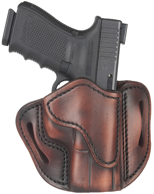 1791 Gunleather ORBH21VTGR BH2.1 Optic Ready OWB Size 2.1 Vintage Leather Belt Slide Fits S&W M&P Shield/Glock 17/Springfield XD9 Right Hand