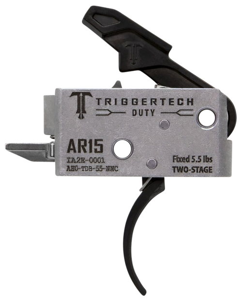 TriggerTech AH0TDB55NNC Duty Mil-Spec Two-Stage Curved 5.5 lbs Draw Weight Fits AR-15