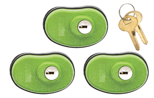 Lockdown 1118825 Keyed Trigger Lock  Open With Key Green Rubber 3 Pack