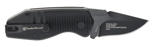 S&w Knife Special Ops Push Btn - Mini Auto 1.9" Black W/safety