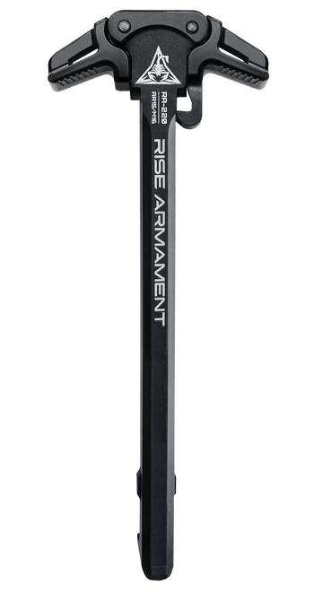 Rise Armament RA220BLK  Charging Handle AR-15 Black Anodized Aluminum Ambidextrous Hand